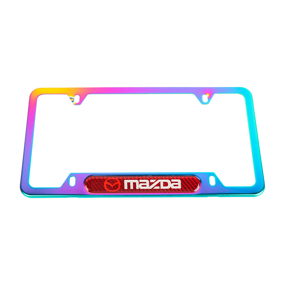 Brand New Universal 1PCS Mazda Neo Chrome Metal License Plate Frame