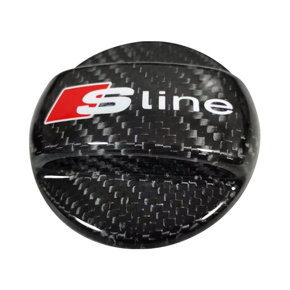 BRAND NEW UNIVERSAL SLINE Real Carbon Fiber Gas Fuel Cap Cover For Audi