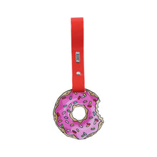 Load image into Gallery viewer, Brand New The Simpsons Sprinkled Donut JDM TSURIKAWA Ring Subway Train Bus Handle Red Strap Charm Drift