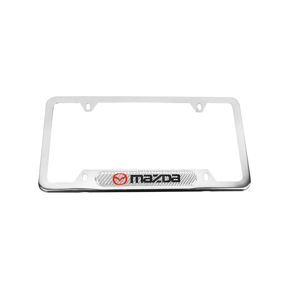 Brand New Universal 1PCS Mazda Chrome Metal License Plate Frame