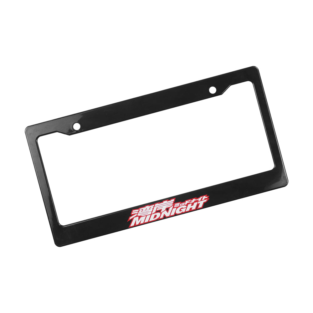 Brand New Universal 1PCS JDM MIDNIGHT ABS Plastic Black License Plate Frame