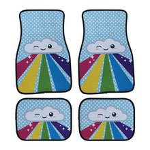 Load image into Gallery viewer, Brand New 4PCS UNIVERSAL RAINBOW CLOUD Fabric Car Floor Mats Interior Carpets