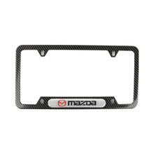 Load image into Gallery viewer, Brand New Universal 1PCS Mazda Carbon Fiber Look Metal License Plate Frame