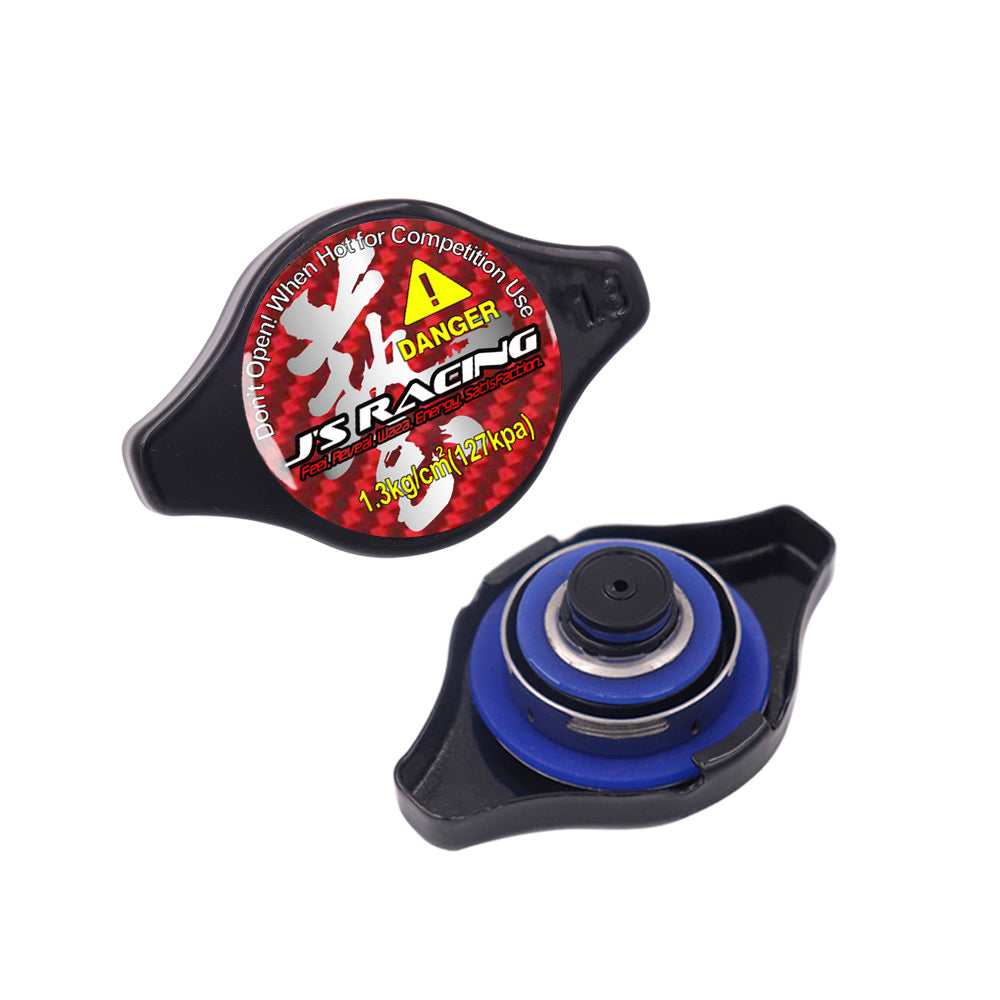 Brand New JDM 1.3bar 9mm J'S RACING Waza Black Racing Cap High Pressure Radiator Cap For Universal