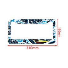 Load image into Gallery viewer, Brand New Universal 1PCS JDM V2 SAKURA WAVE ABS Plastic Blue License Plate Frame