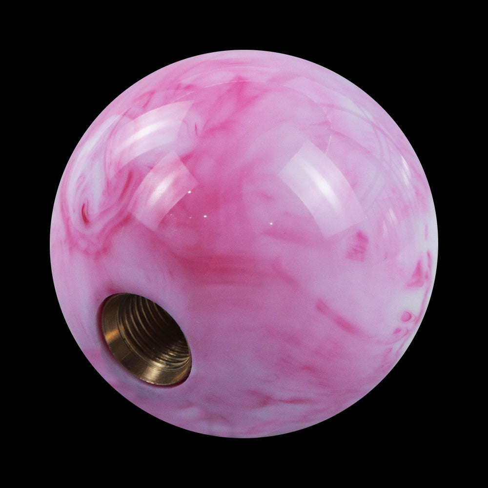 Brand New Universal Mix Pearl White/Pink Round Ball Shift Knob Car Gear MT Manual Shifter M8 M10 M12