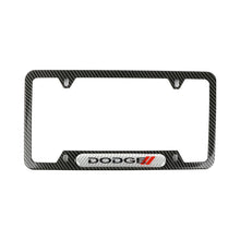 Load image into Gallery viewer, Brand New Universal 1PCS Dodge Carbon Fiber Look Metal License Plate Frame