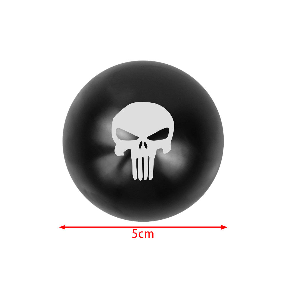 BRAND NEW UNIVERSAL JDM THE PUNISHER Aluminum Black Round Ball Manual Gear Stick Shift Knob M8 M10 M12