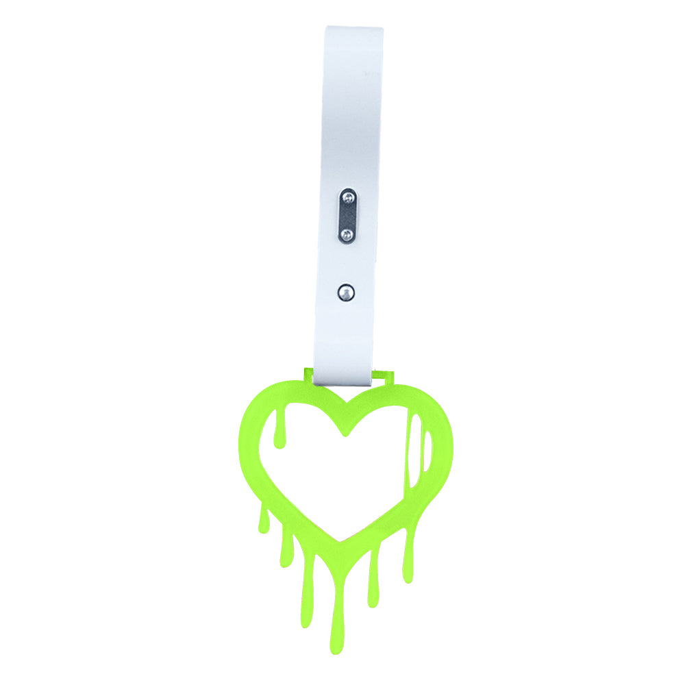 Brand New Drip Heart Green JDM TSURIKAWA Ring Subway Train Bus Handle White Strap Charm Drift