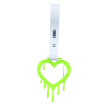 Load image into Gallery viewer, Brand New Drip Heart Green JDM TSURIKAWA Ring Subway Train Bus Handle White Strap Charm Drift