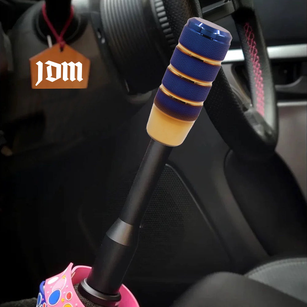 Brand New Universal Frosted Aluminum Burnt Blue Manual Car Gear MT Stick Shift Knob M8 M10 M12 & Black Shifter Extender Extension