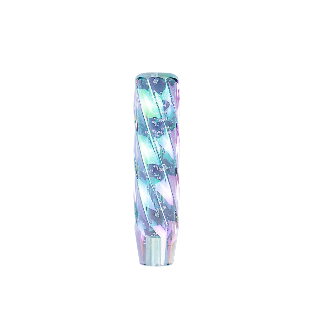 Brand New Universal 20CM VIP 200mm Transparent Manual Neo Chrome Twist Crystal Bubble Racing Gear Shift Knob