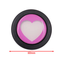 Load image into Gallery viewer, Brand New Universal Pink Heart Shape Car Horn Button Black Steering Wheel Center Cap