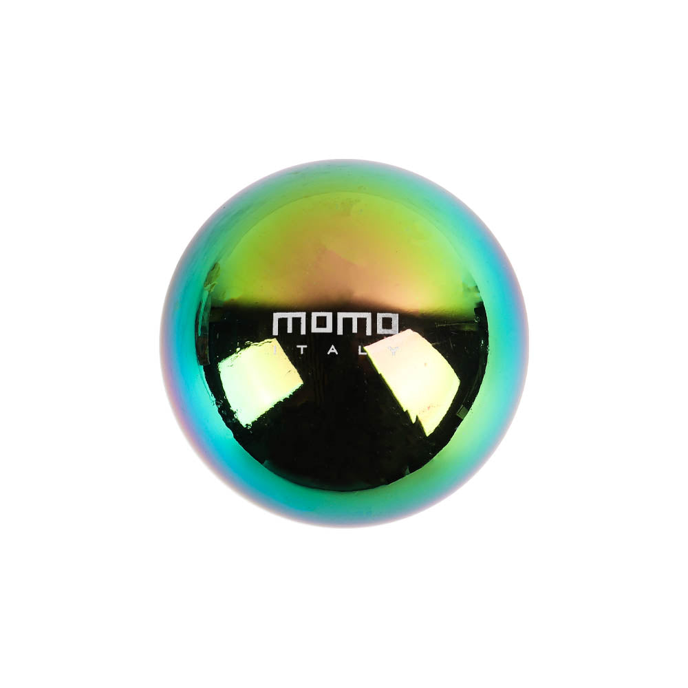 BRAND NEW UNIVERSAL MOMO Racing Universal Neo Chrome Aluminum Round Shift Knob Lever Knob M8 M10 M12