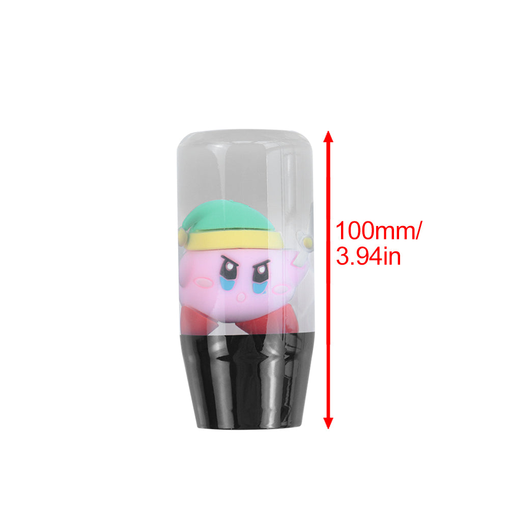 Brand New 1PCS Universal 10CM JDM Clear Kirby Manual Car Black Base Racing Stick Shift Knob M8 M10 M12