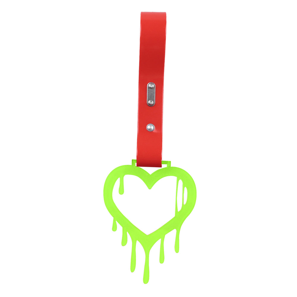 Brand New Drip Heart Green JDM TSURIKAWA Ring Subway Train Bus Handle Red Strap Charm Drift (Copy)