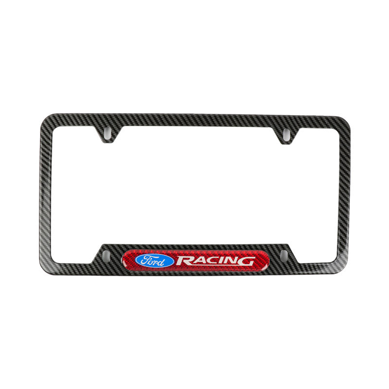 Brand New Universal 1PCS Ford Racing Carbon Fiber Look Metal License Plate Frame