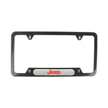 Load image into Gallery viewer, Brand New Universal 1PCS JEEP Carbon Fiber Look Metal License Plate Frame