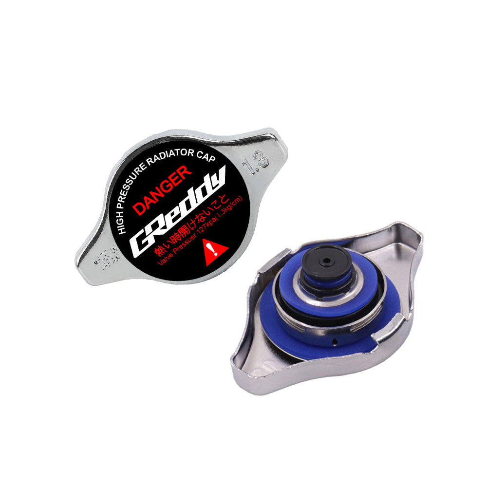 Brand New JDM 1.3bar 9mm Greddy Racing Chrome Racing Cap High Pressure Radiator Cap For Universal