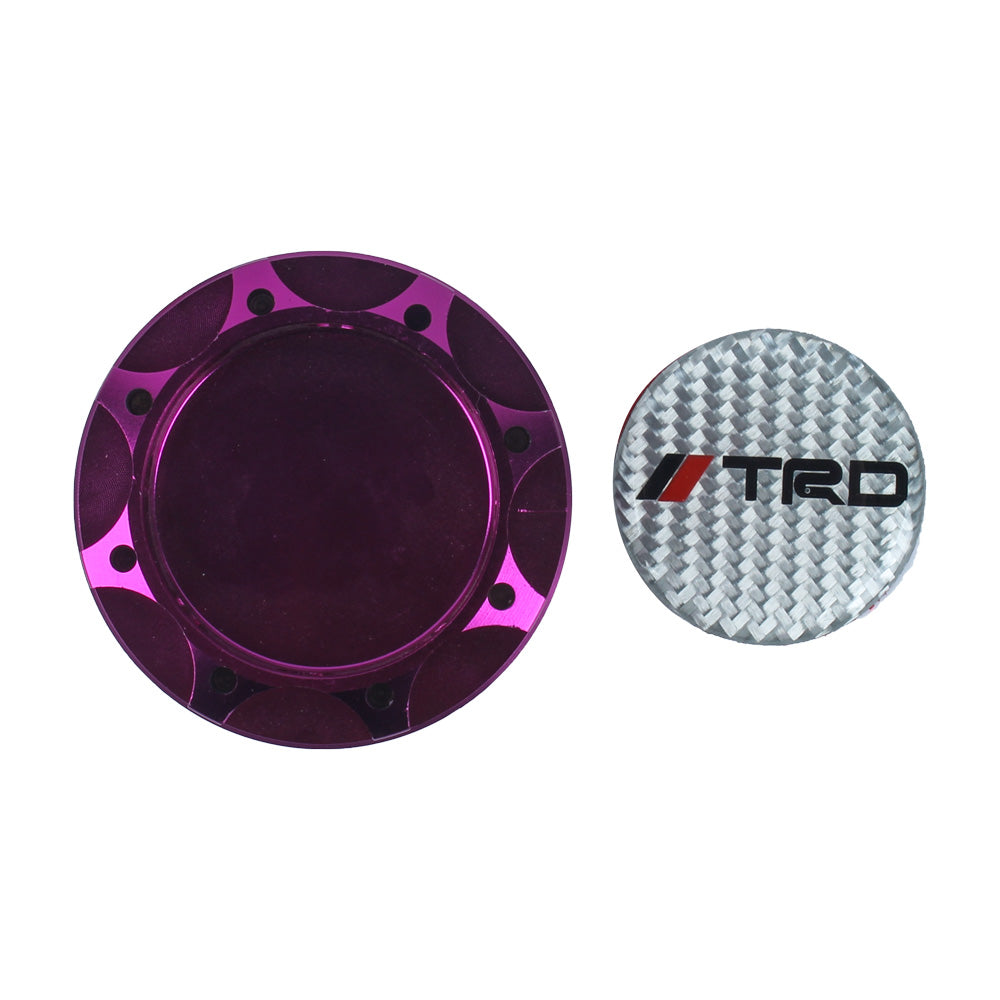 Brand New Toyota TRD Real Carbon Fiber Sticker ALUMNIUM Purple Billet Engine Oil FILLER Cap Toyota