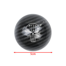 Load image into Gallery viewer, BRAND NEW UNIVERSAL JDM THE PUNISHER 6 SPEED Aluminum Carbon Fiber Style Round Ball Manual Gear Stick Shift Knob M8 M10 M12