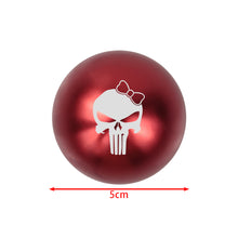 Load image into Gallery viewer, BRAND NEW UNIVERSAL JDM THE PUNISHER CHIC GIRL Aluminum Red Round Ball Manual Gear Stick Shift Knob M8 M10 M12