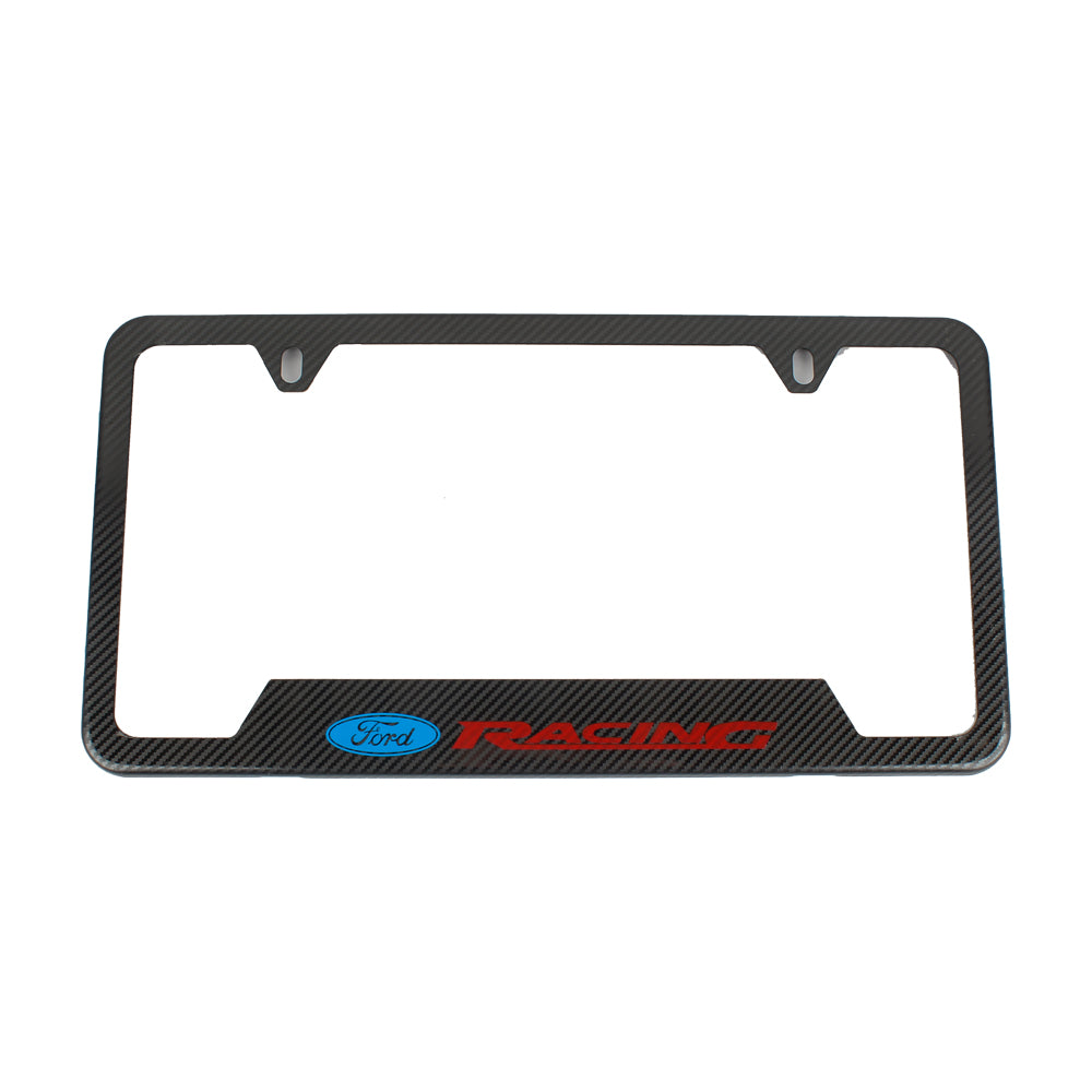 Brand New Universal 1PCS Ford Racing Metal Carbon Fiber Look License Plate Frame