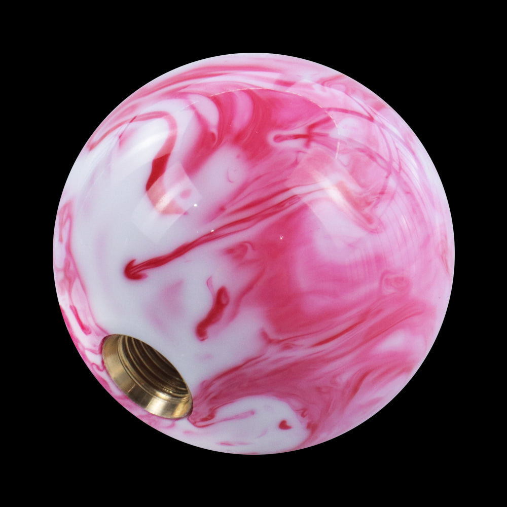 Brand New Universal Mix Pearl White/Hot Pink Round Ball Shift Knob Car Gear MT Manual Shifter M8 M10 M12