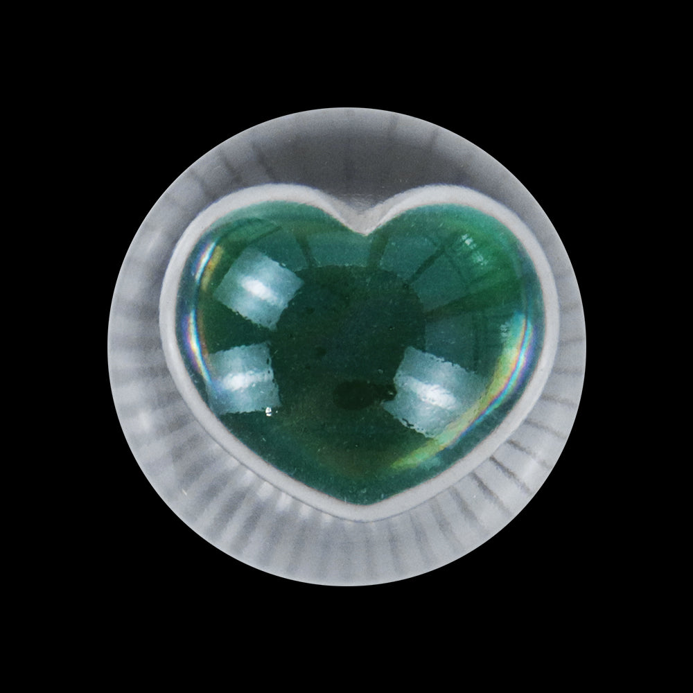 Brand New Universal Round Ball Heart Green Crystal Clear Manual Gear Shift Knob Shifter M8 M10 M12