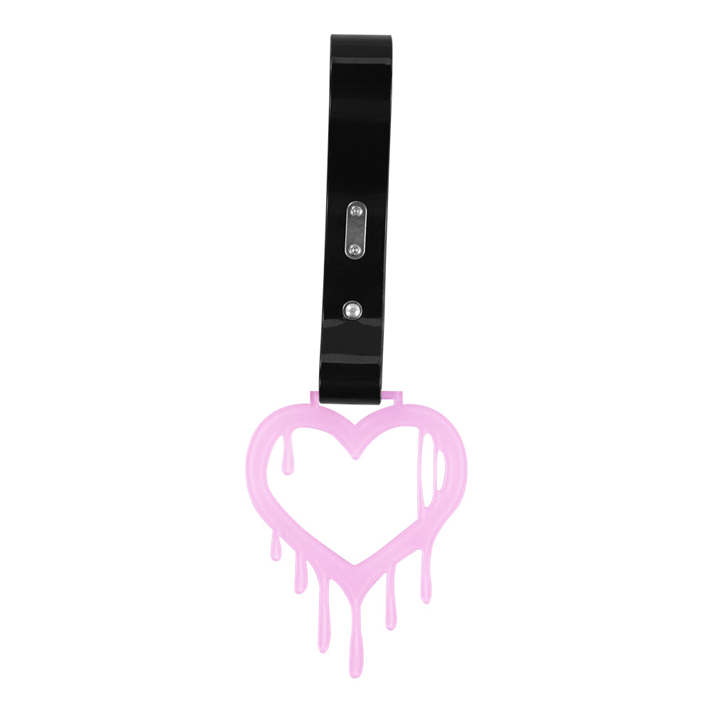 Brand New Drip Heart Pink JDM TSURIKAWA Ring Subway Train Bus Handle Black Strap Charm Drift