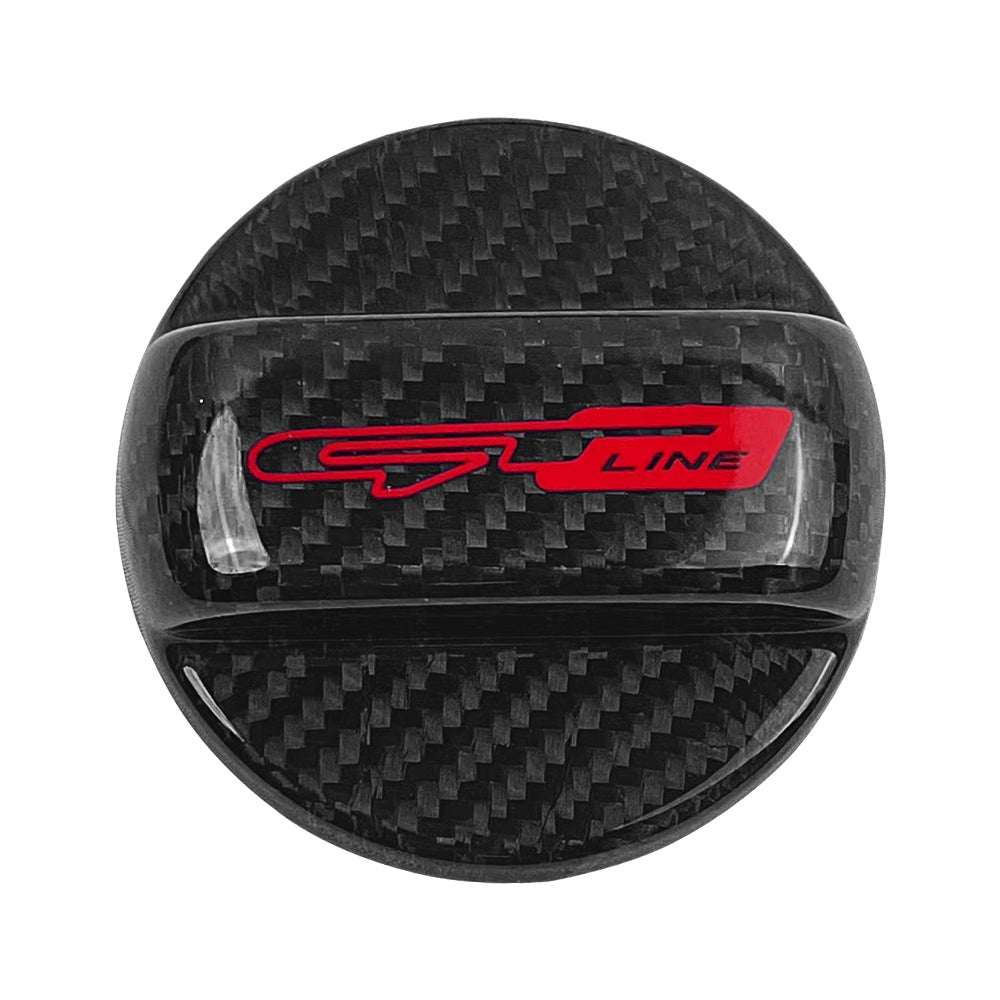 BRAND NEW UNIVERSAL GT LINE Real Carbon Fiber Gas Fuel Cap Cover For Kia