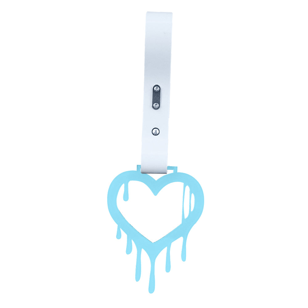 Brand New Drip Heart Teal JDM TSURIKAWA Ring Subway Train Bus Handle White Strap Charm Drift