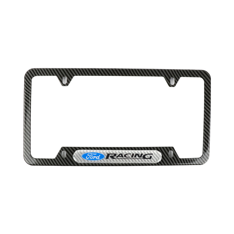 Brand New Universal 1PCS Ford Racing Carbon Fiber Look Metal License Plate Frame