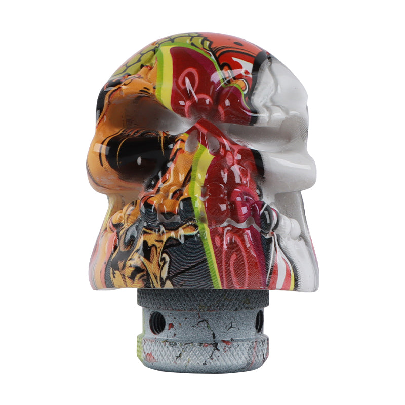 Brand New Universal V4 Skull Head Style Design Car Manual Stick Shifter Gear Shift Knob M8 M10 M12