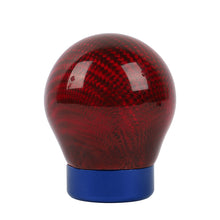 Load image into Gallery viewer, Brand New Universal Real Carbon Fiber Red Round Ball Manual Car Racing Gear Shift Knob Shifter M12 M10 M8