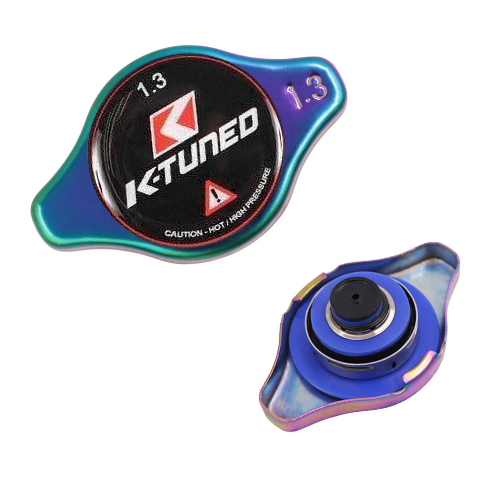 Brand New JDM 1.3bar 9mm K-TUNED Neo Chrome Racing Cap High Pressure Radiator Cap For Universal