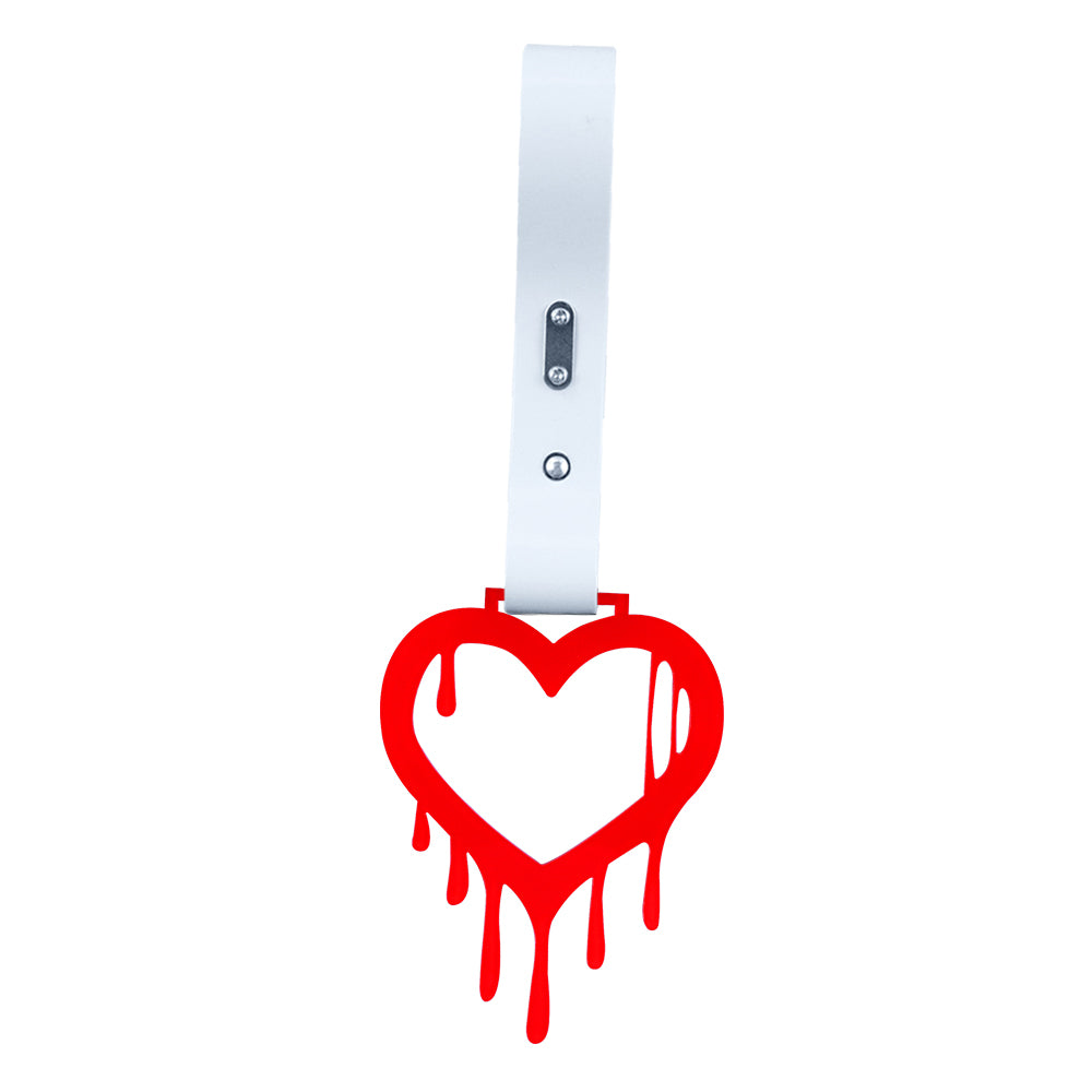 Brand New Drip Heart Red JDM TSURIKAWA Ring Subway Train Bus Handle White Strap Charm Drift