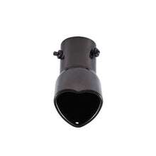 Load image into Gallery viewer, Brand New Universal Gunmetal Single Heart Shaped Stainless Steel Car Exhaust Pipe Muffler Tip Trim Bend Curve