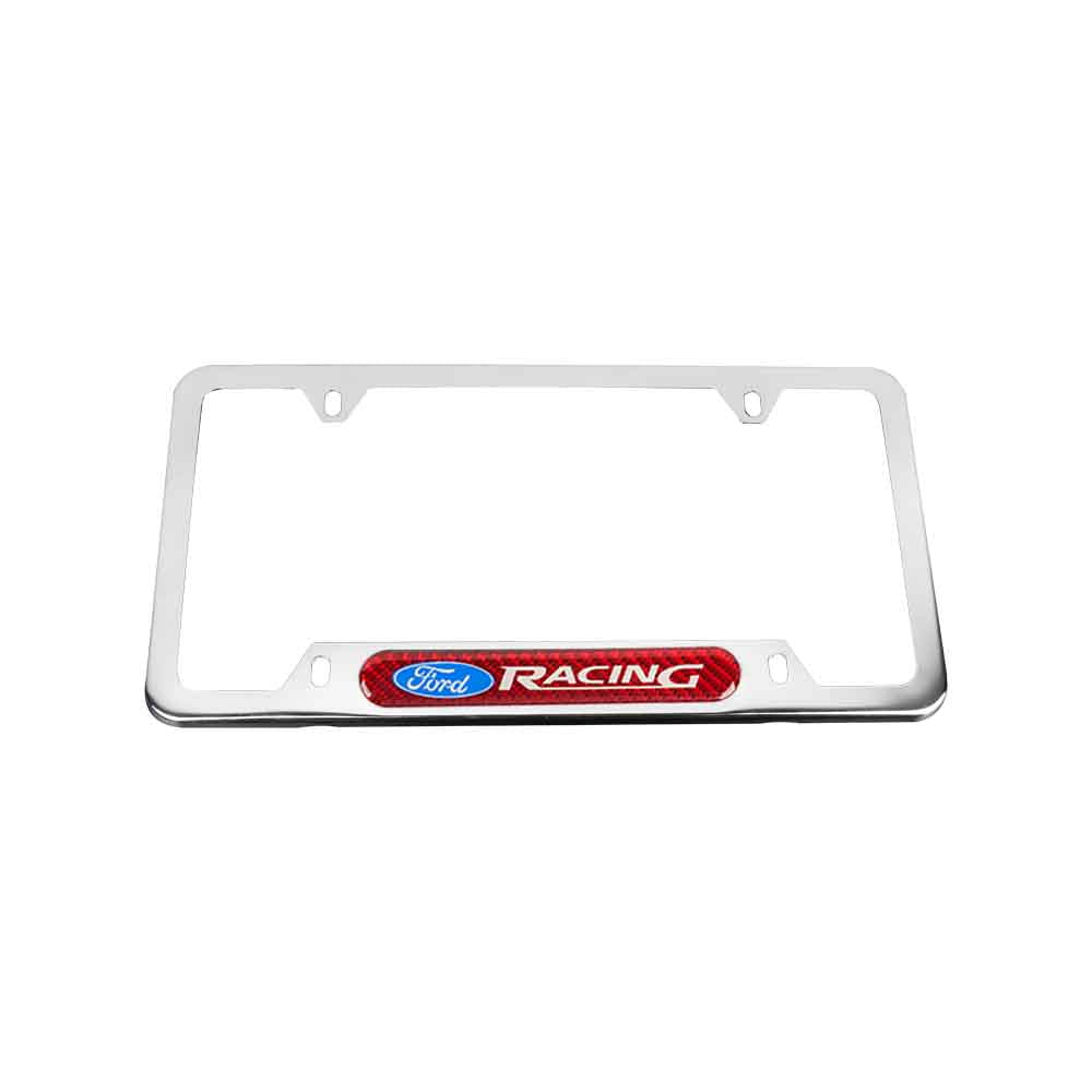 Brand New Universal 1PCS Ford Racing Chrome Metal License Plate Frame