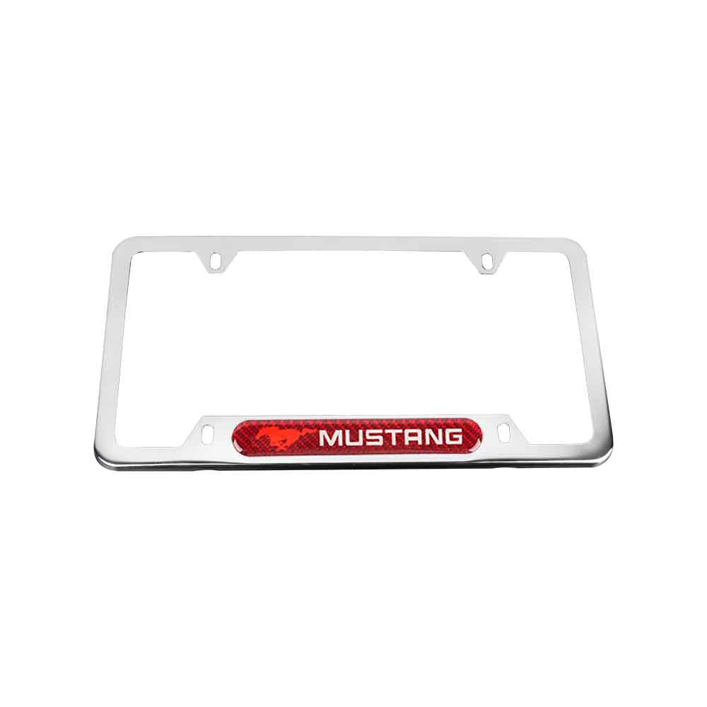 Brand New Universal 1PCS Ford Mustang Chrome Metal License Plate Frame