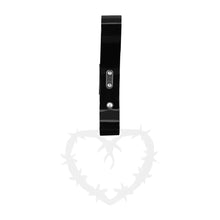 Load image into Gallery viewer, Brand New Barbed Wire Heart White JDM TSURIKAWA Ring Subway Train Bus Handle Black Strap Charm Drift