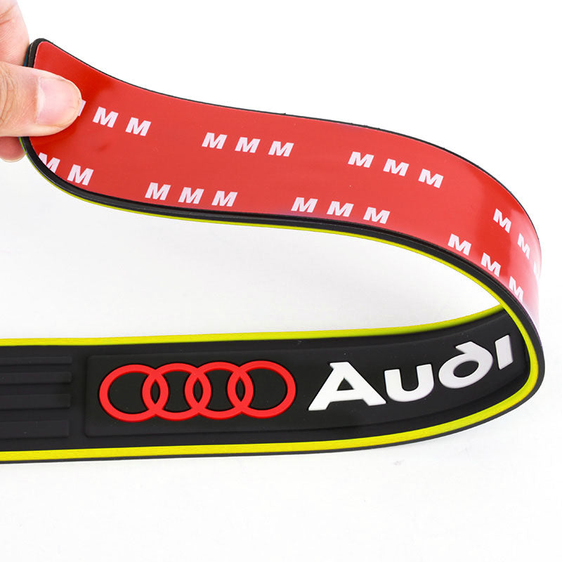 Brand New 4PCS Universal Audi Yellow Rubber Car Door Scuff Sill Cover Panel Step Protector