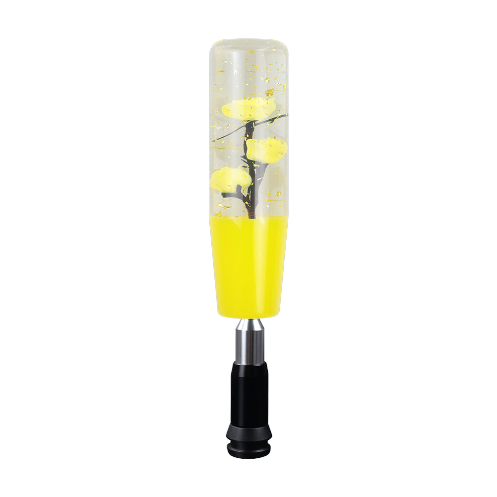 Brand New Glitter Yellow Rose Flower Stick Shift Knob Automatic Gear Shifter