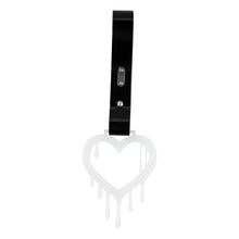 Load image into Gallery viewer, Brand New Drip Heart White JDM TSURIKAWA Ring Subway Train Bus Handle Black Strap Charm Drift