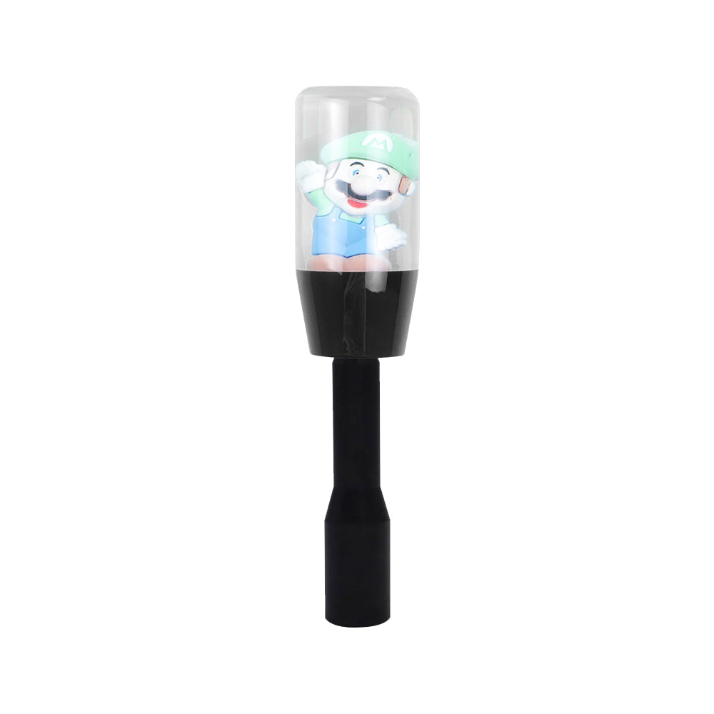 Brand New Universal Acrylic Clear Crystal Super Mario Bros Luigi Manuel Gear Stick Shift Knob M8 M10 M12 & Black Shifter Extender Extension