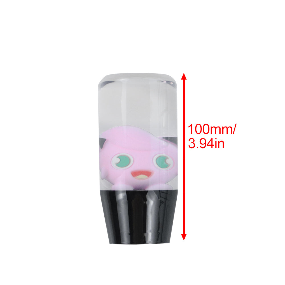 Brand New 1PCS Universal 10CM JDM Clear Pokemon JigglyPuff Manual Car Black Base Racing Stick Shift Knob M8 M10 M12