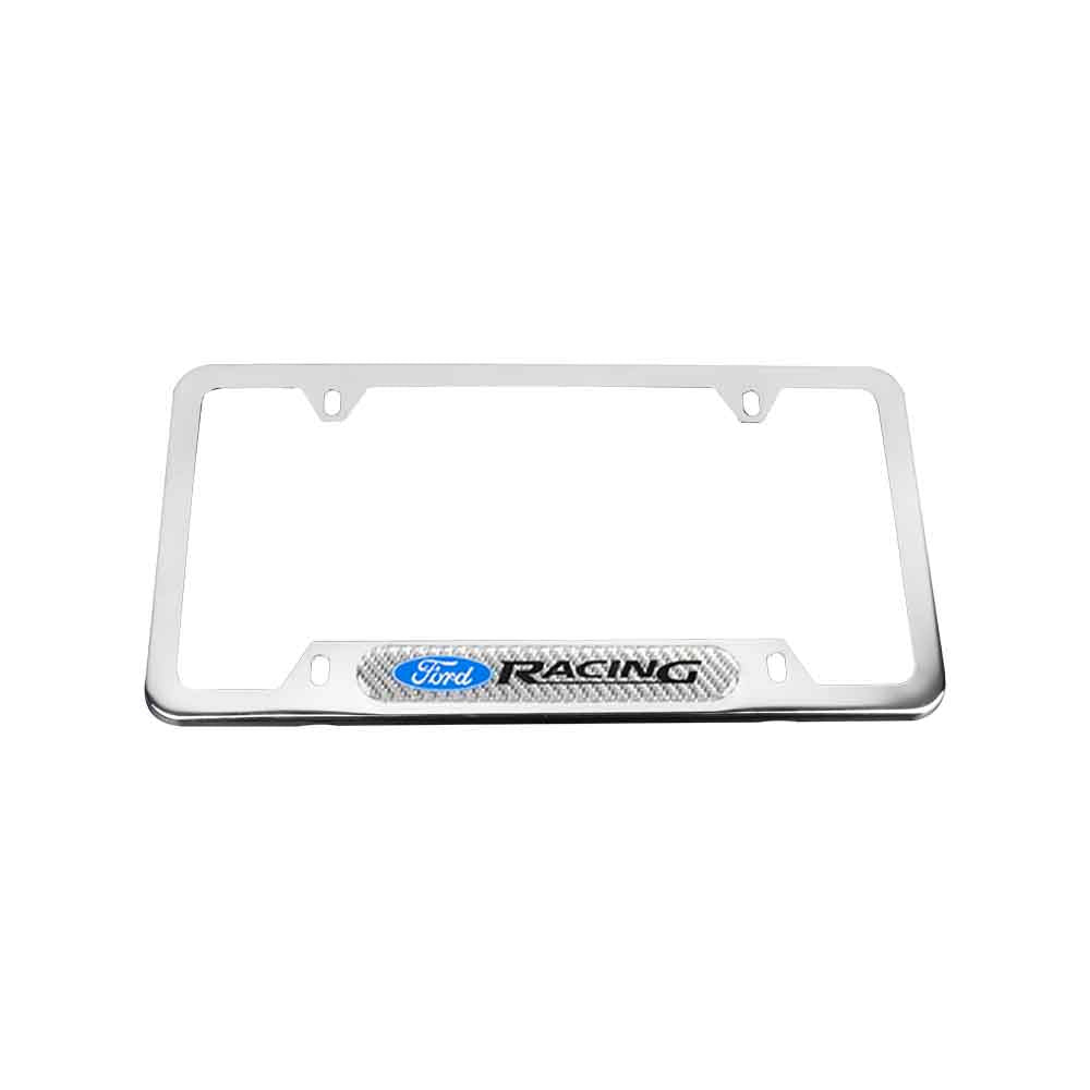 Brand New Universal 1PCS Ford Racing Chrome Metal License Plate Frame