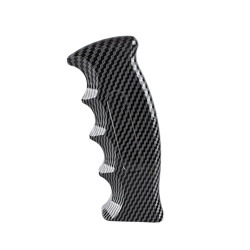 Brand New Universal Carbon Fiber Style Aluminum Slotted Pistol Grip Handle Manual Gear Shift Knob Shifter M8 M10 M12