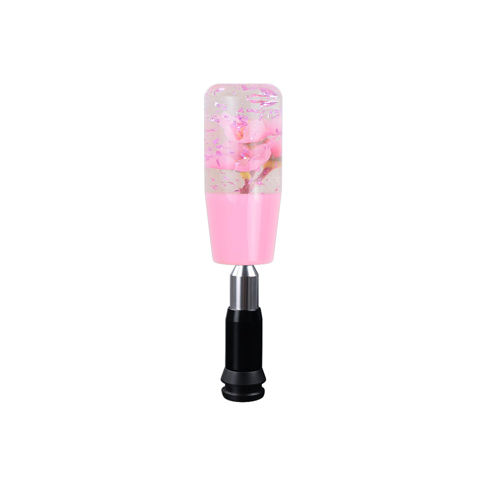 Brand New Glitter Pink Rose Flower Stick Shift Knob Automatic Gear Shifter