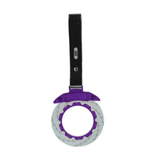 Load image into Gallery viewer, Brand New Brake Rotors Purple TSURIKAWA Ring Subway Train Bus Handle Black Strap Charm Drift